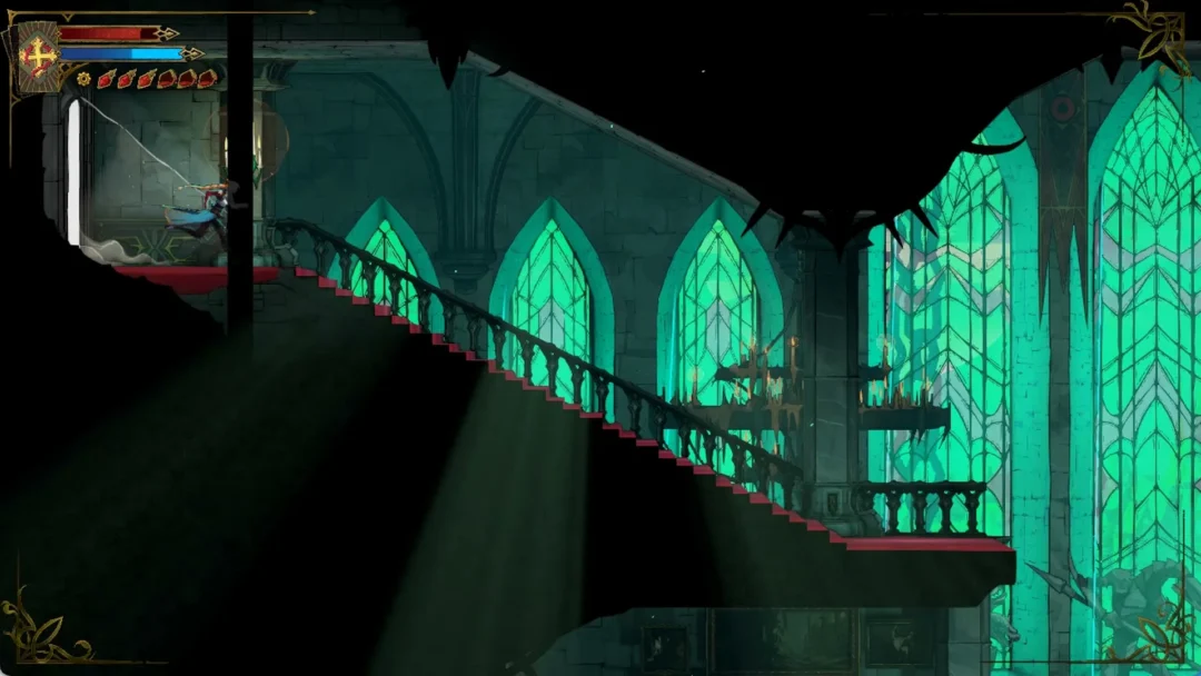 Rose on the Grand Hall staircase in the Main Hall in Castlevania: Belmont's Curse