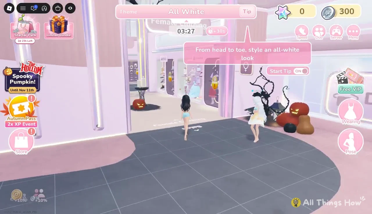 Theme: All White banner shown while browsing the clothing departments