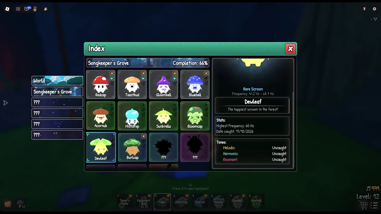 SCROOMS Dewleaf: How to Catch the Rare Songkeeper’s Grove Scroom
