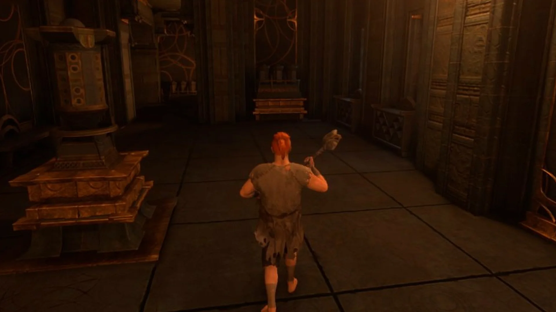 Enshrouded upper corridor of the Ancient Vault heading north