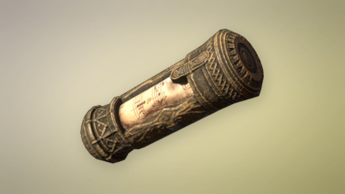 Silent Echo music sheet store art from Enshrouded
