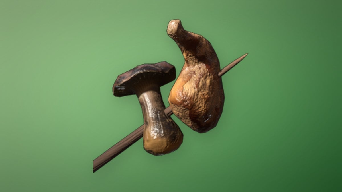 Meat and Mushroom Skewer