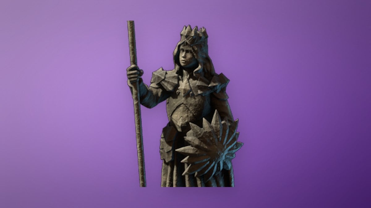Statue of Queen Pikemead store art from Enshrouded
