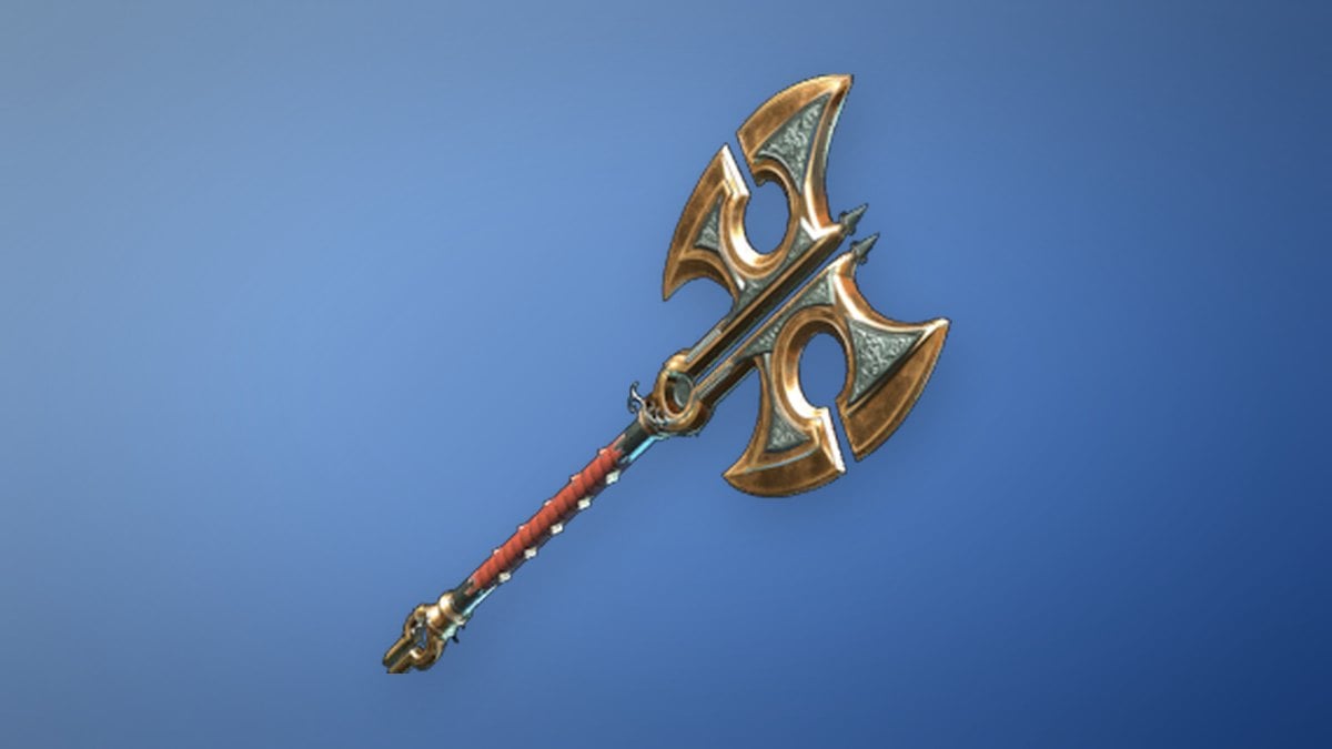 Golden War Hero Axe store art from Enshrouded