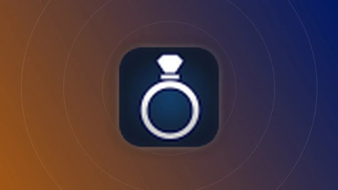 Accessory ring icon on a gradient background