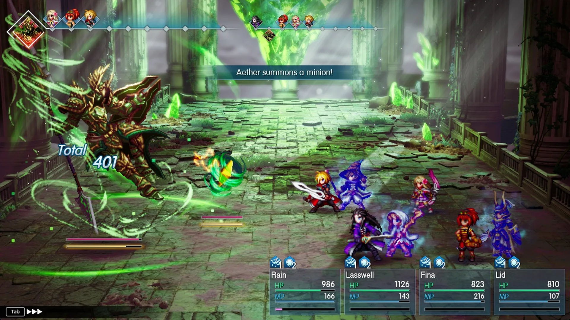 Aether summons a minion! banner in round 2