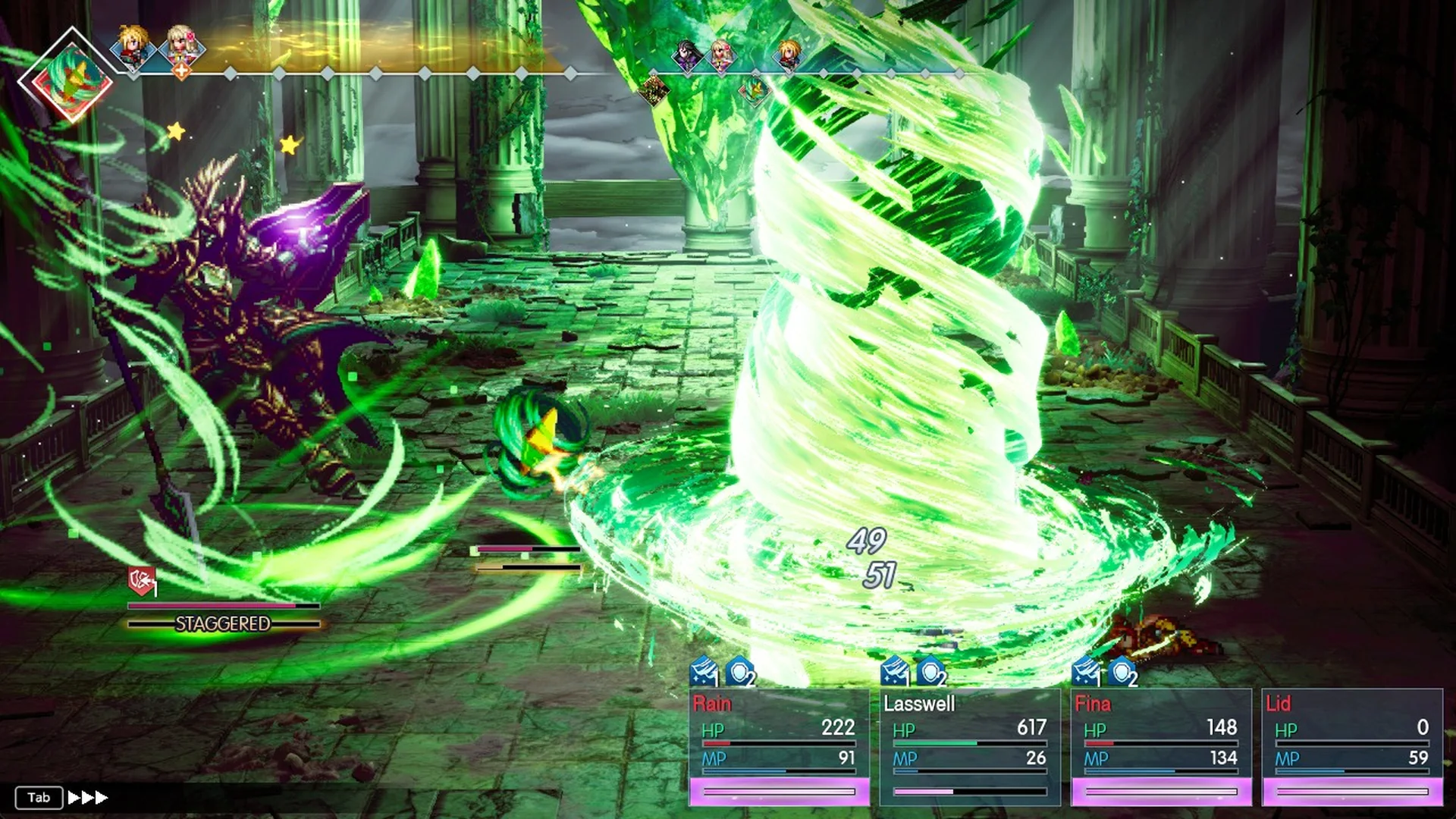 Aether staggered and turned purple