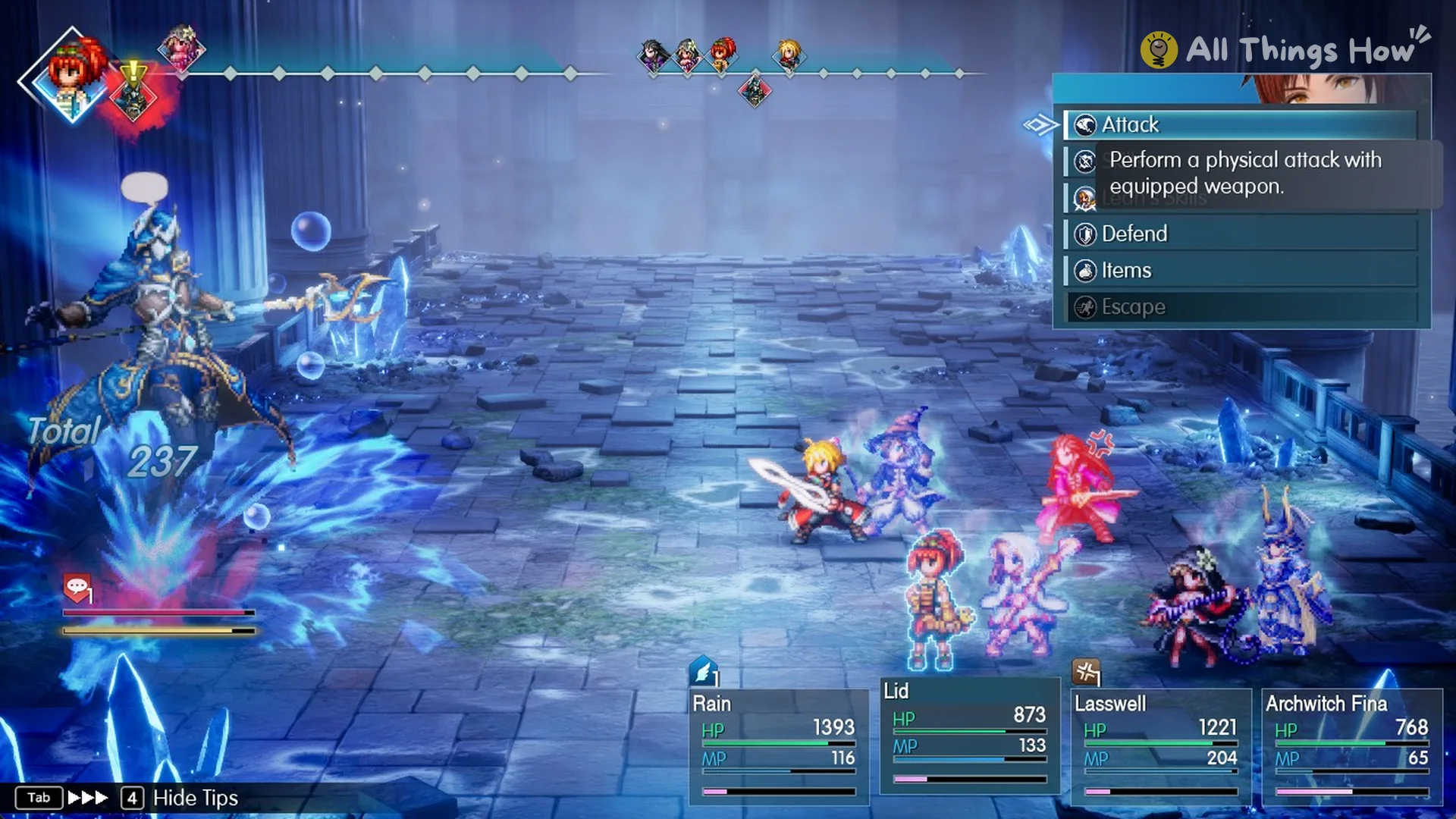 Both Prism Cores destroyed with Alluvion's marked turn next on the turn order bar