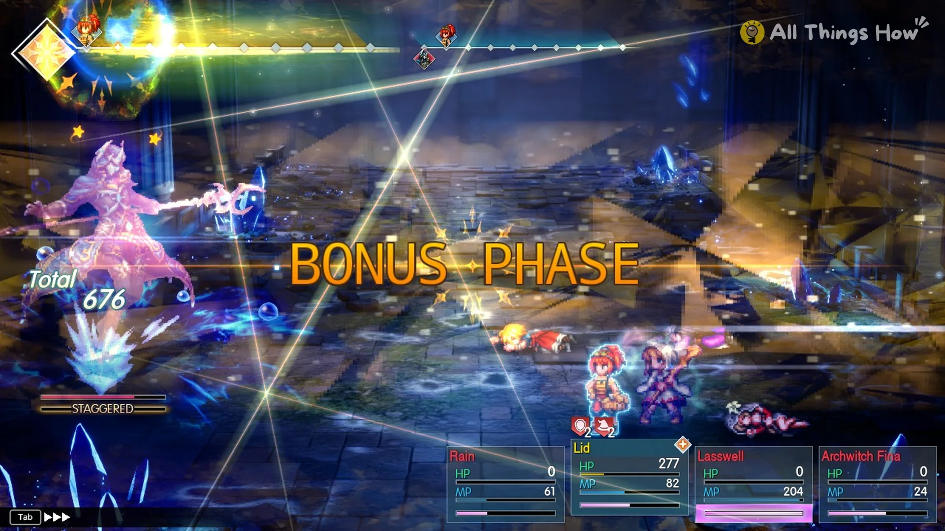 Alluvion staggered by Lid's Limit Burst, Bonus Phase