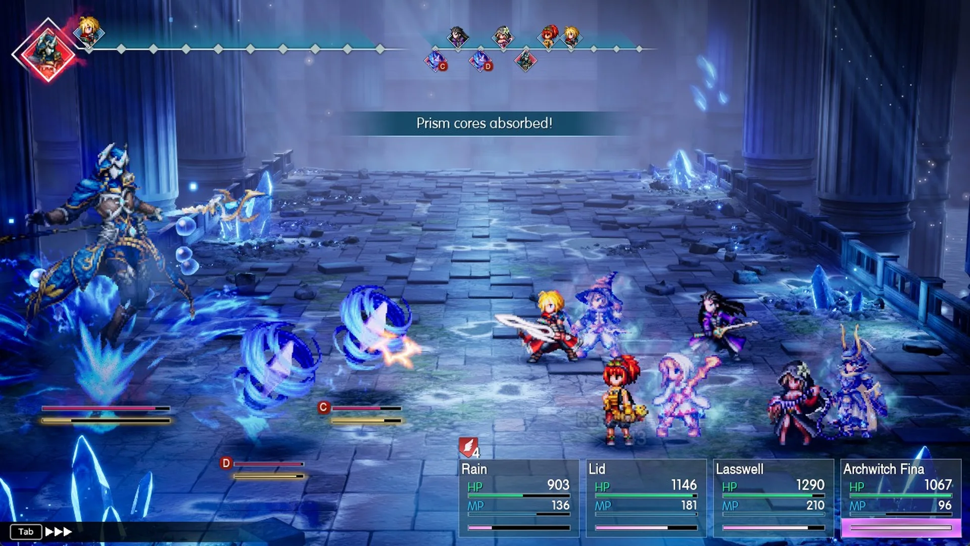 Banner: Prism cores absorbed! in the Alluvion battle