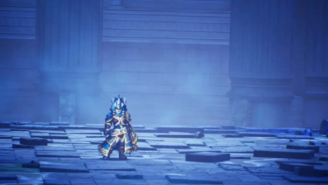 Alluvion standing in the Water Shrine boss room