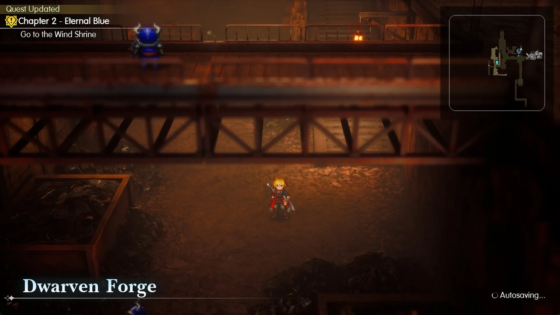Quest Updated in the Dwarven Forge: Chapter 2 - Eternal Blue, Go to the Wind Shrine, with Autosaving