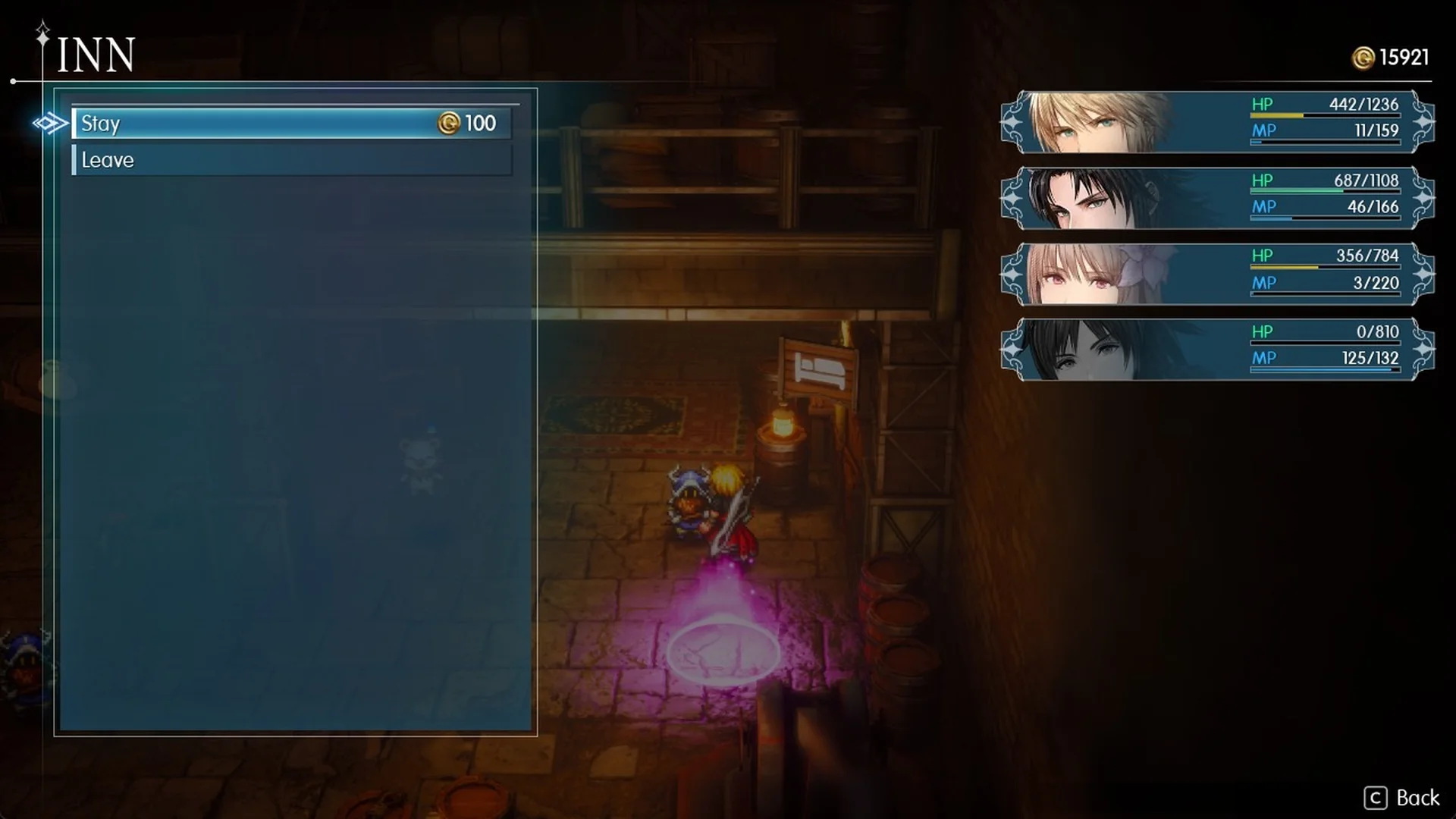 Dwarven Forge inn menu: Stay for 100 Gil