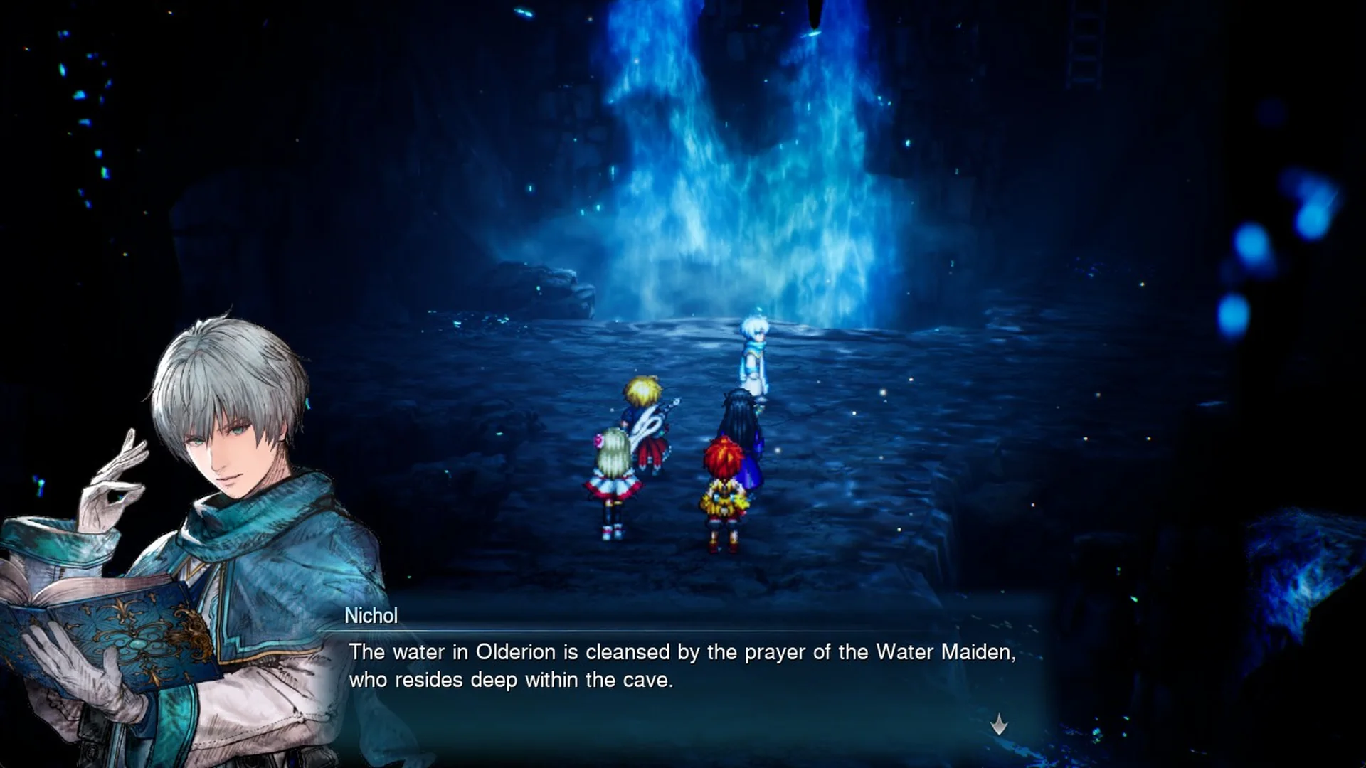 Nichol: The water in Olderion is cleansed by the prayer of the Water Maiden