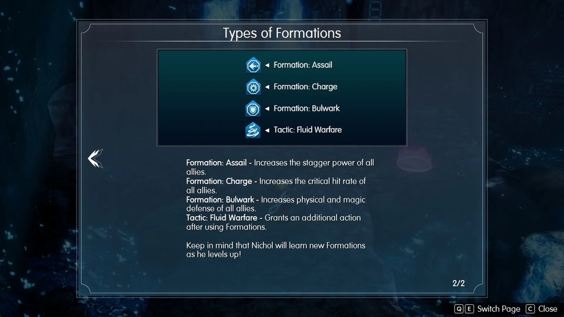 Types of Formations tutorial: Assail, Charge, Bulwark and Tactic: Fluid Warfare