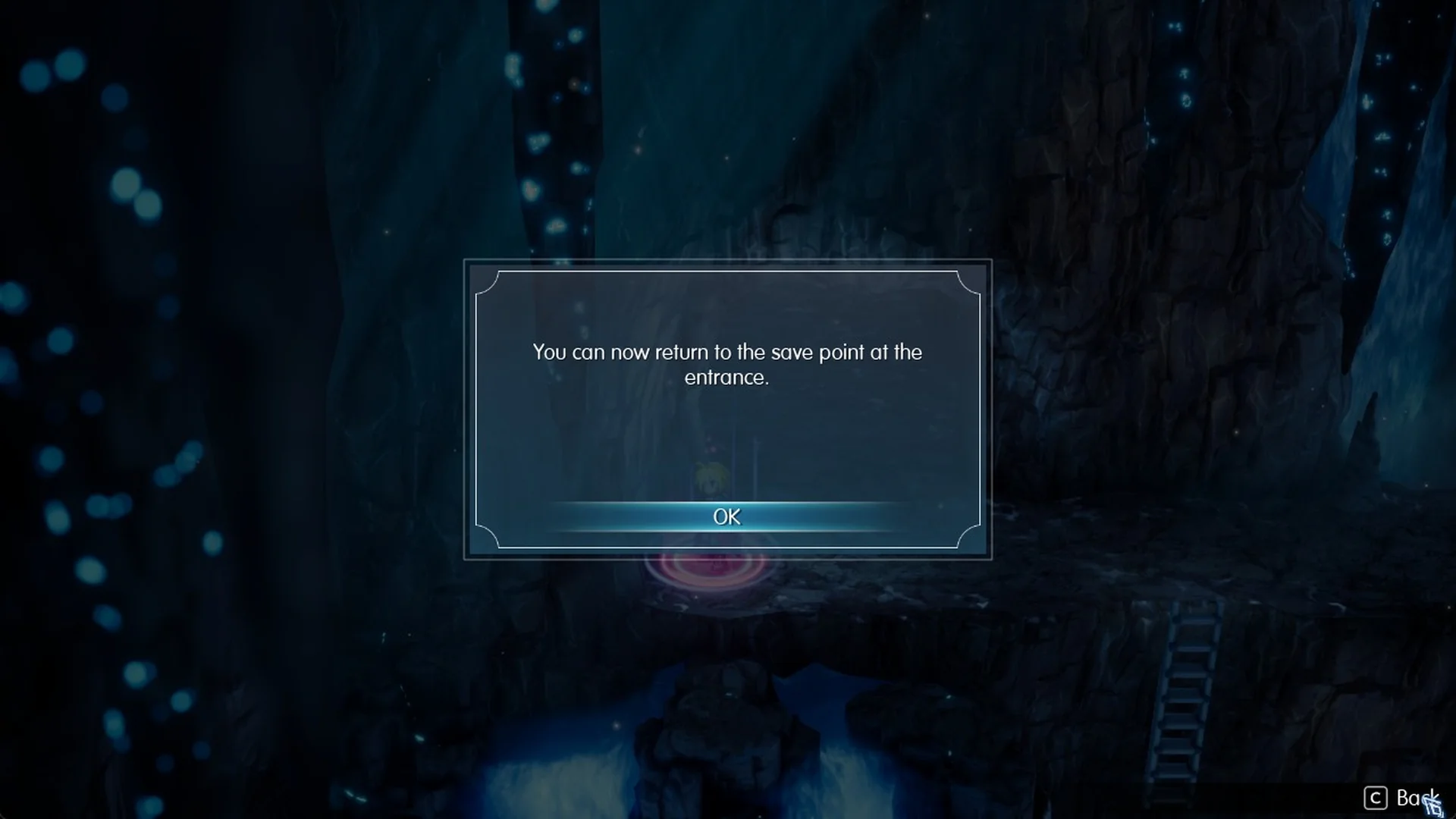 You can now return to the save point at the entrance message at the 2F save point