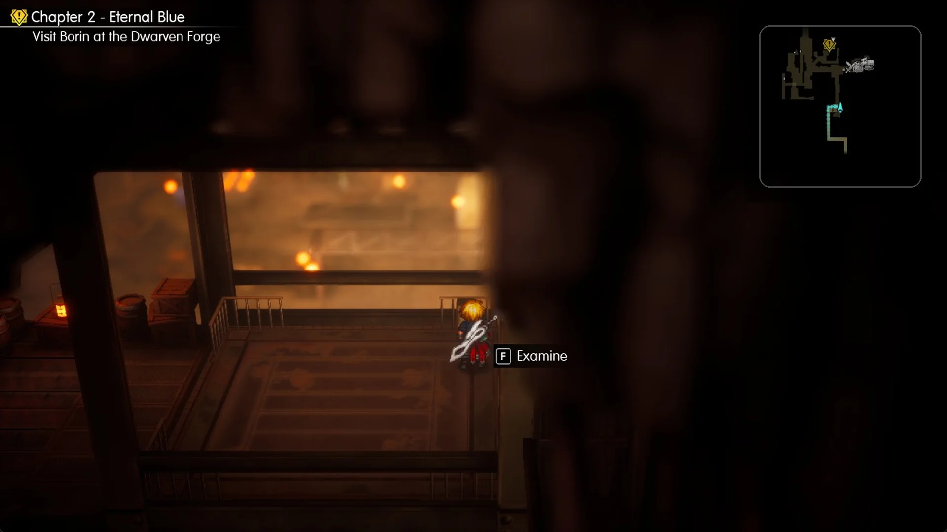 Examine prompt at the Dwarven Forge lift control panel