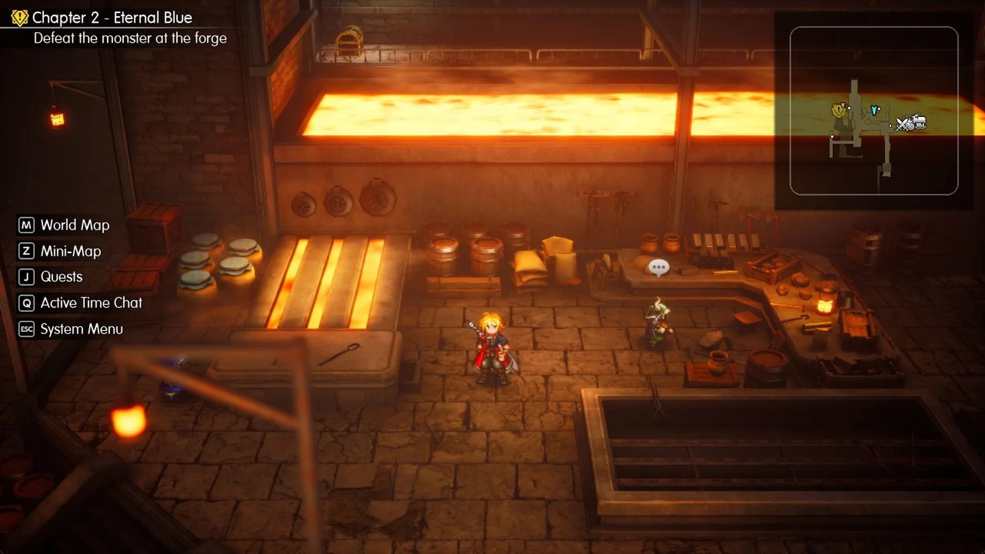 Objective Defeat the monster at the forge after the Borin scene