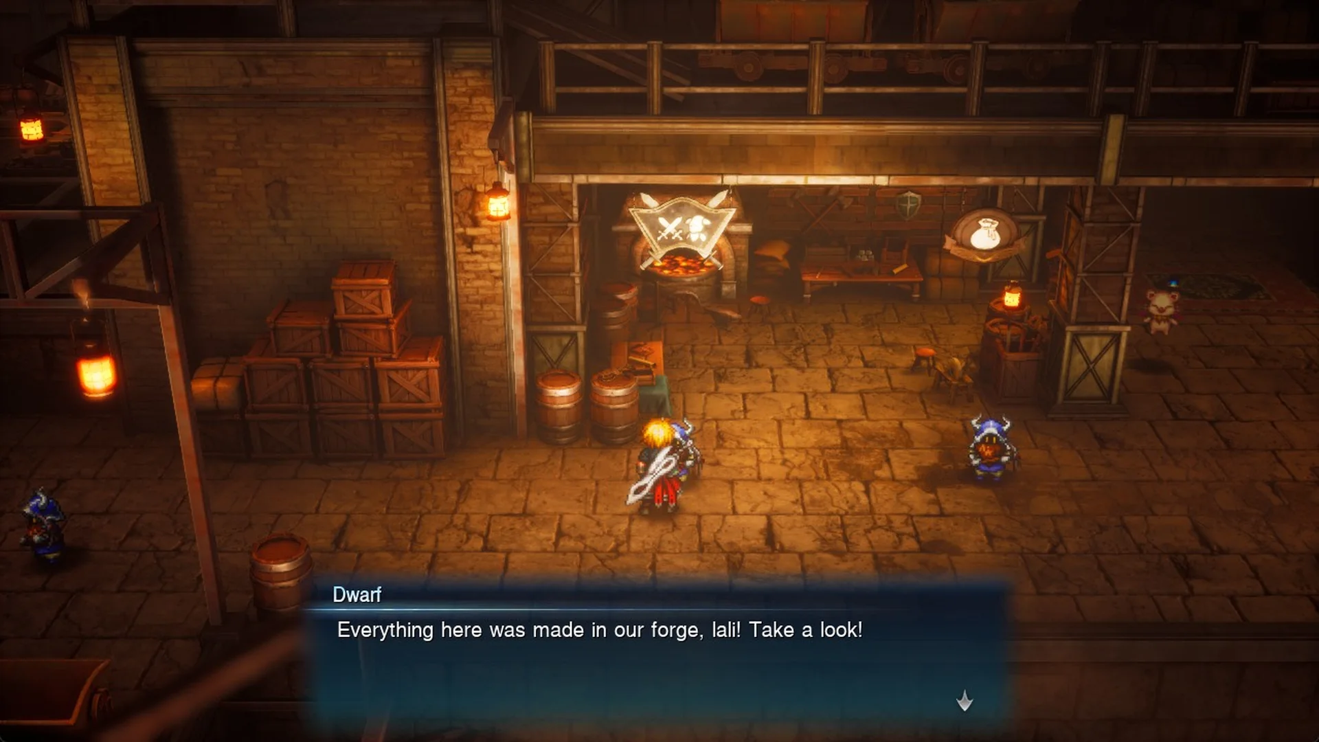 Weapon shop dwarf: Everything here was made in our forge