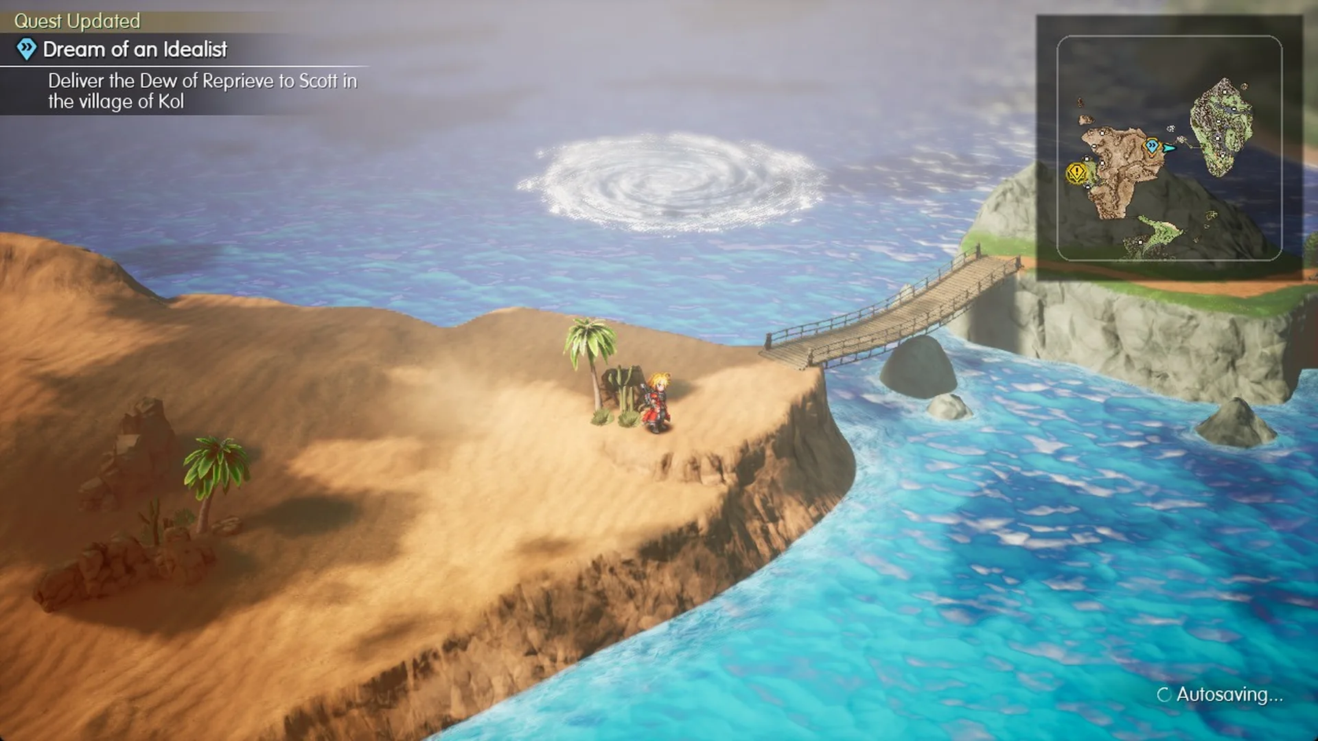 Quest updated: deliver the Dew of Reprieve to Scott