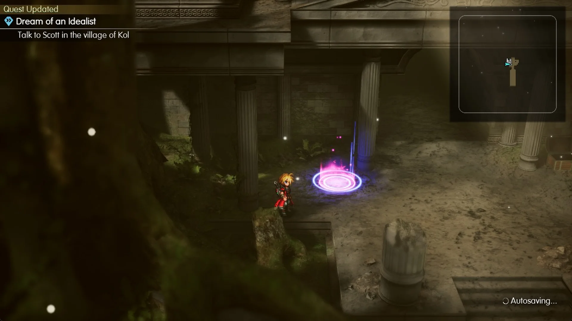 Quest updated: talk to Scott in the village of Kol