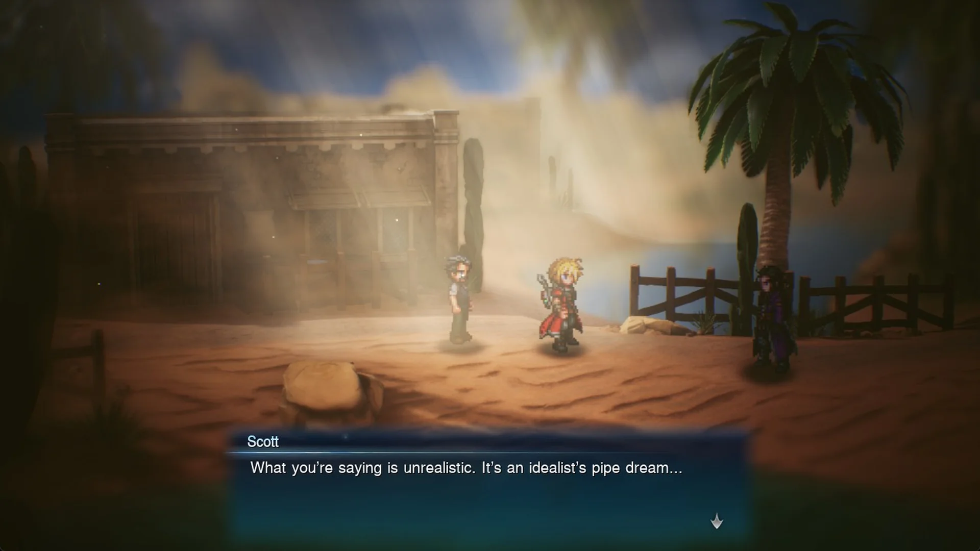 Scott calls Rain's plan an idealist's pipe dream