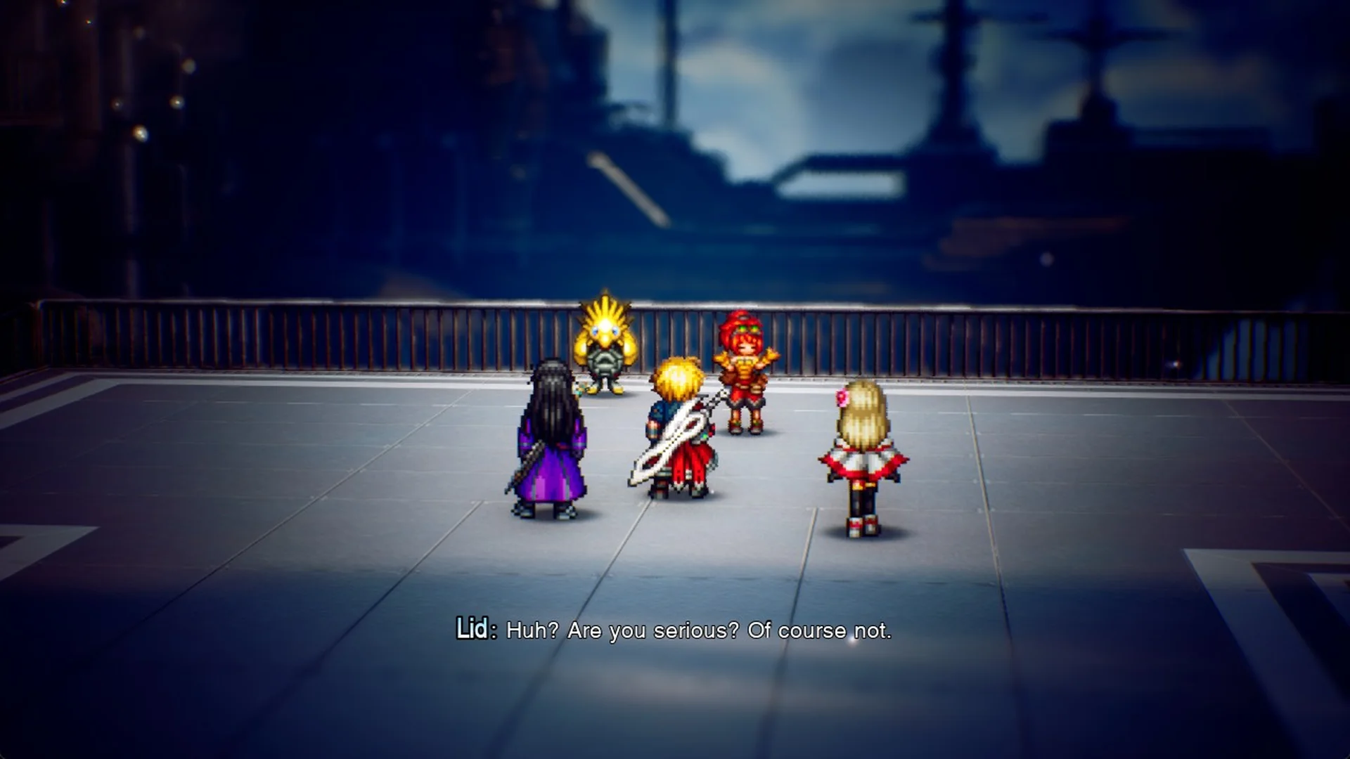 Lid refusing to rent out her airship on the shipyard deck