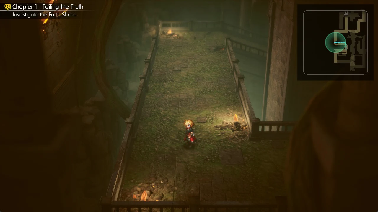 Rain walking north up the grassy ramp in the Earth Shrine