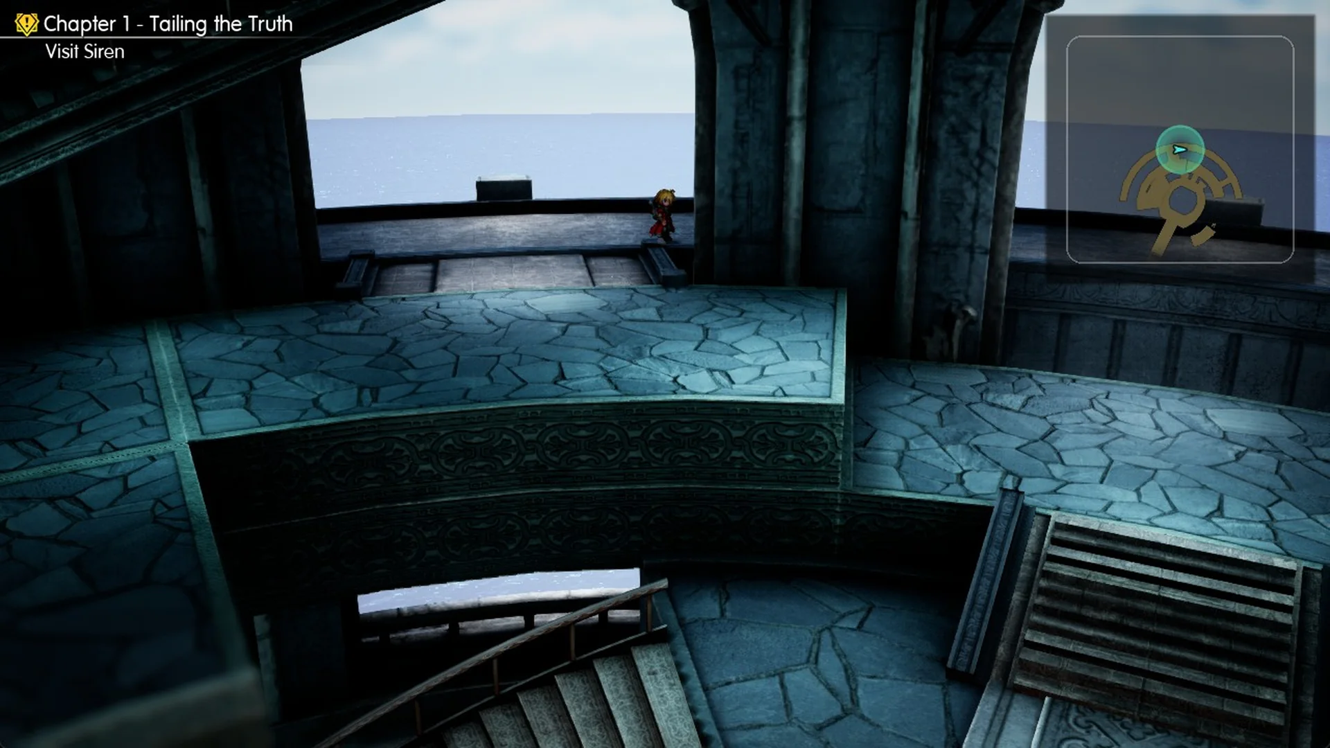 Back on the field in Siren's Tower after escaping