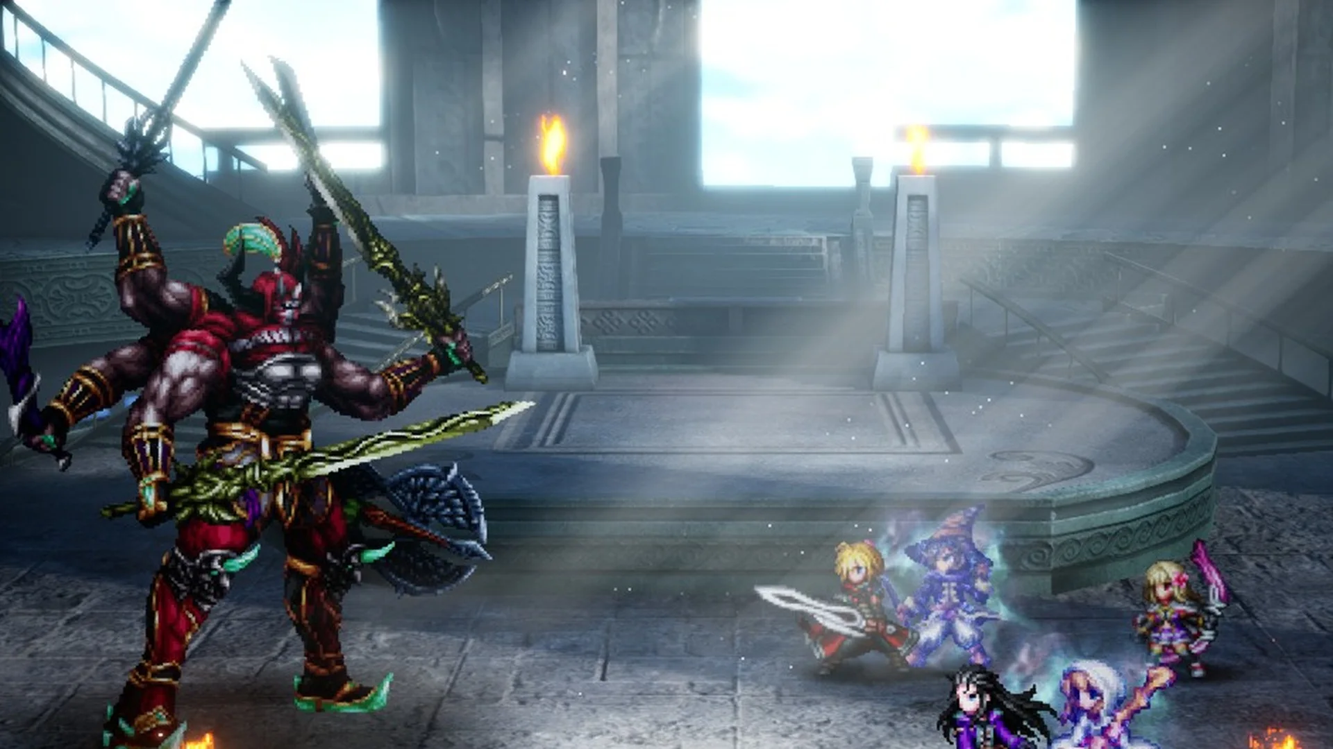 Gilgamesh facing the party in Siren's Tower
