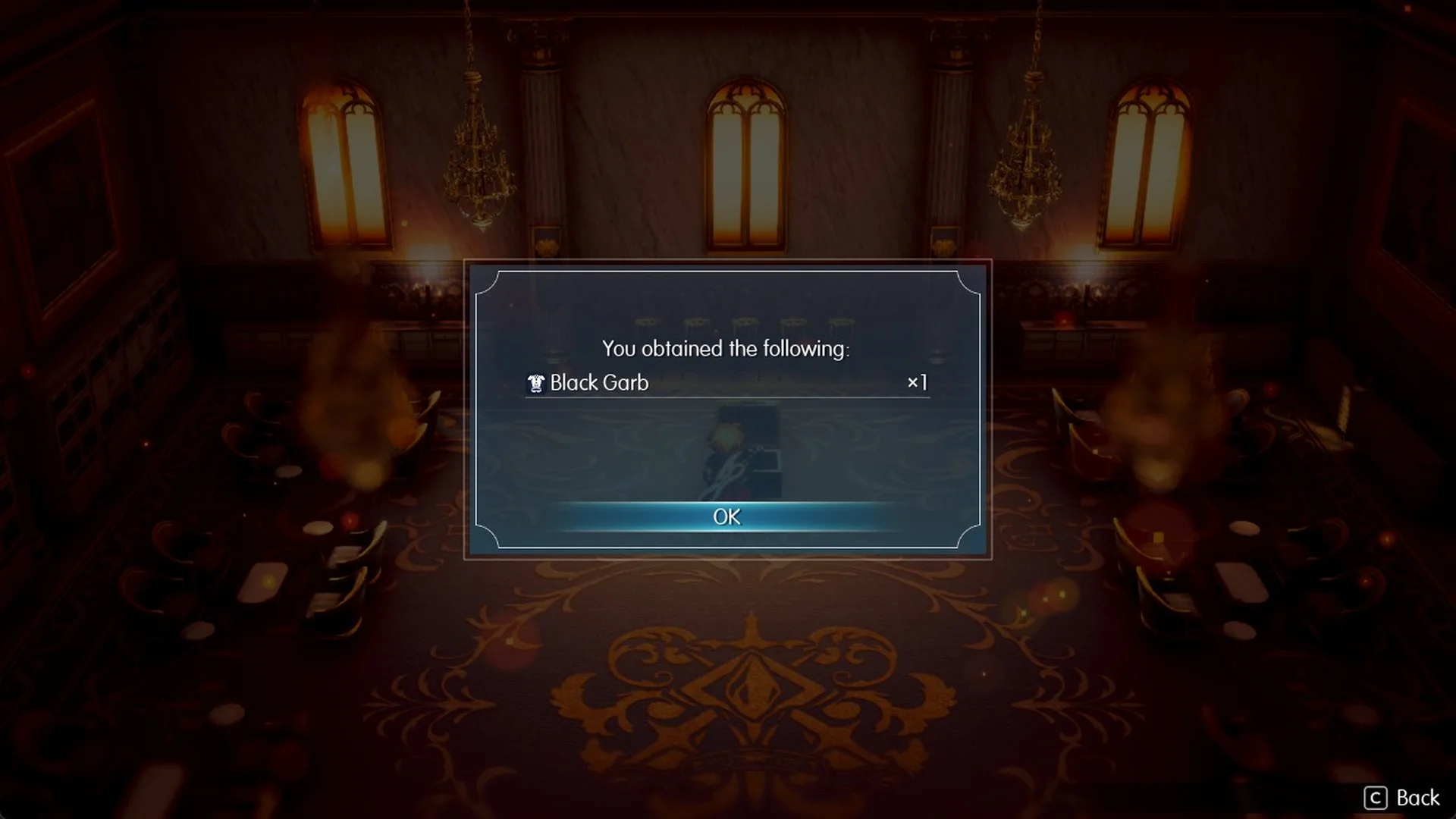 You obtained the following: Black Garb x1