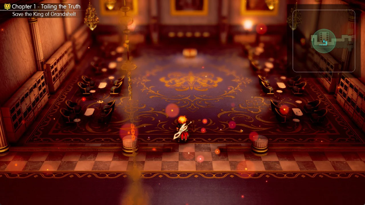 Rain entering the first lounge off the gallery while the Save the King of Grandshelt objective is active