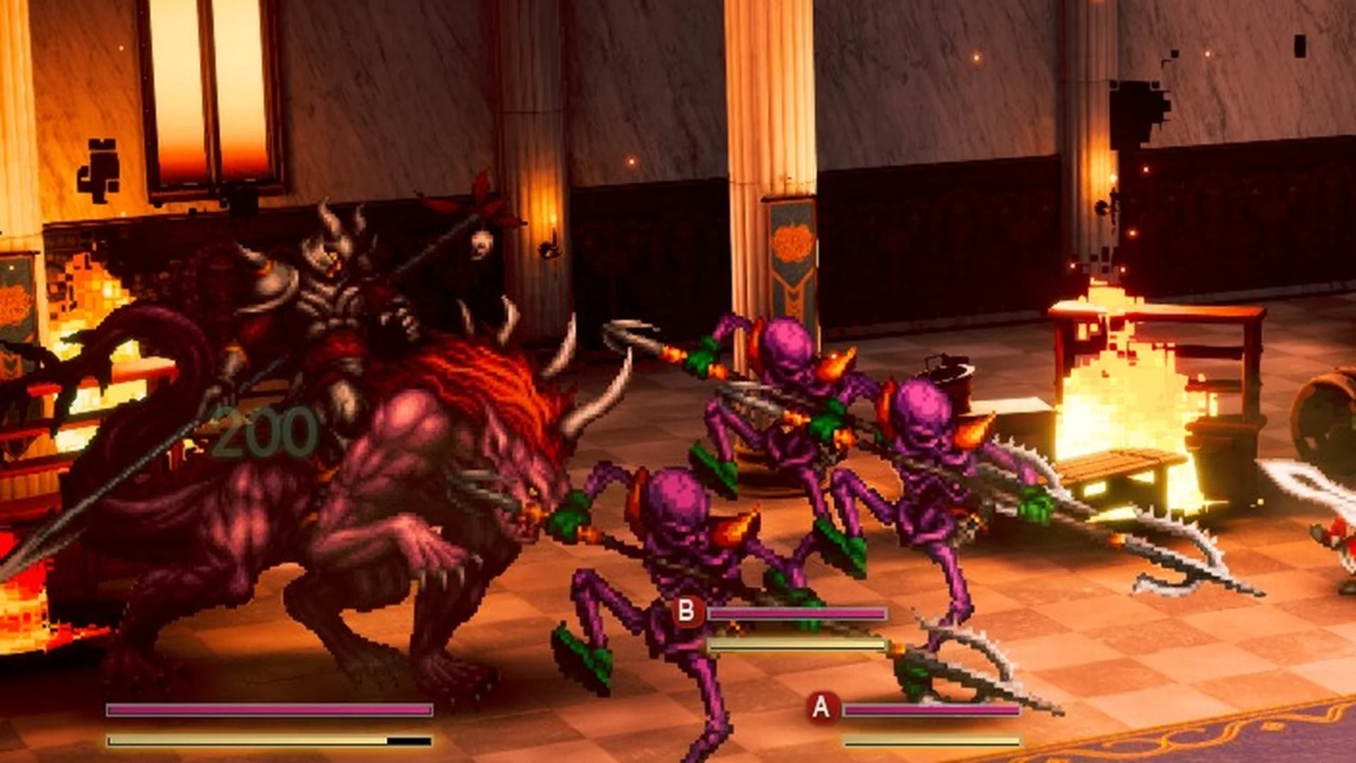 Green 200 over Hell's Rider after a Potion was thrown at it