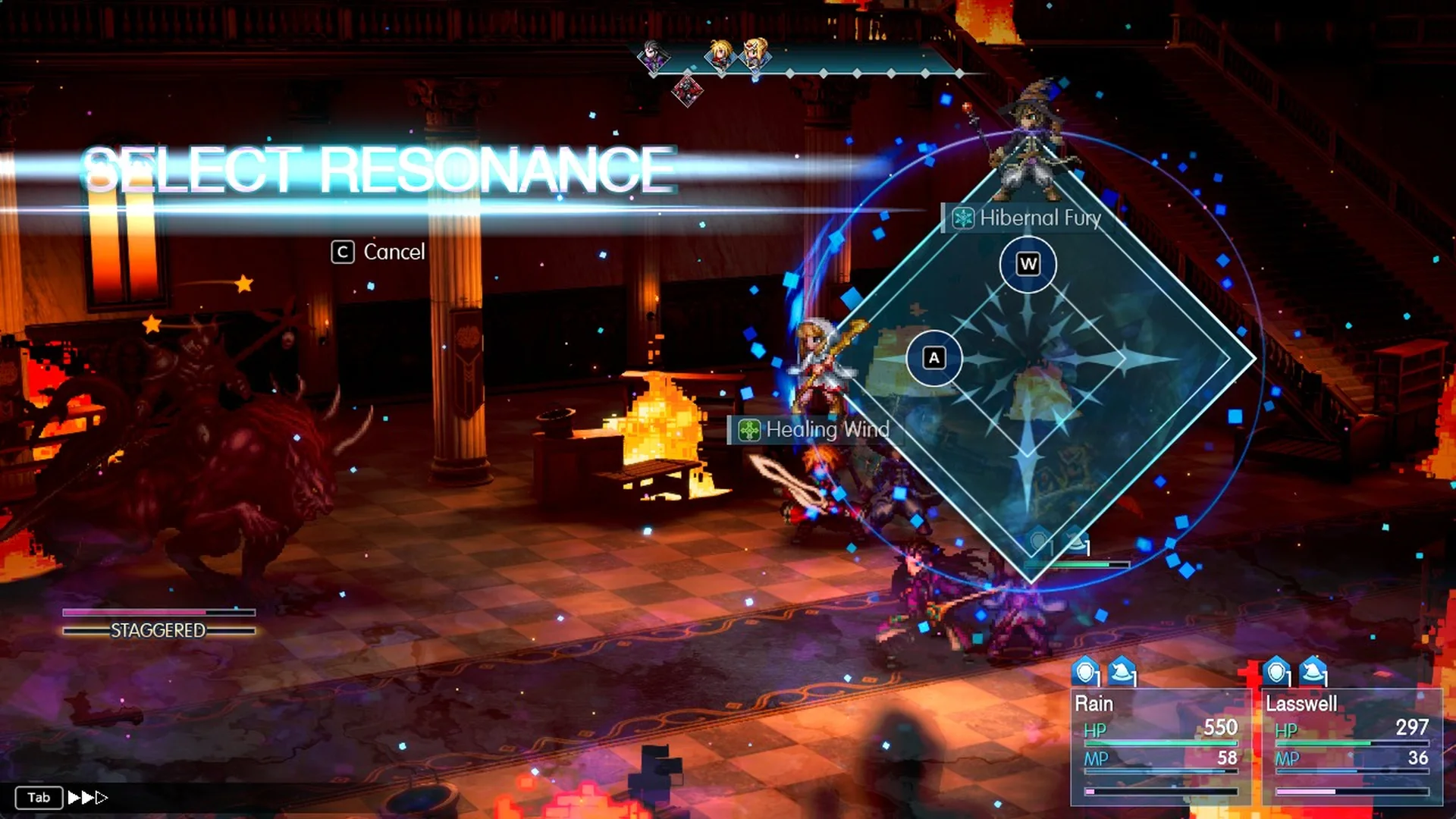 SELECT RESONANCE wheel with Hibernal Fury and Healing Wind