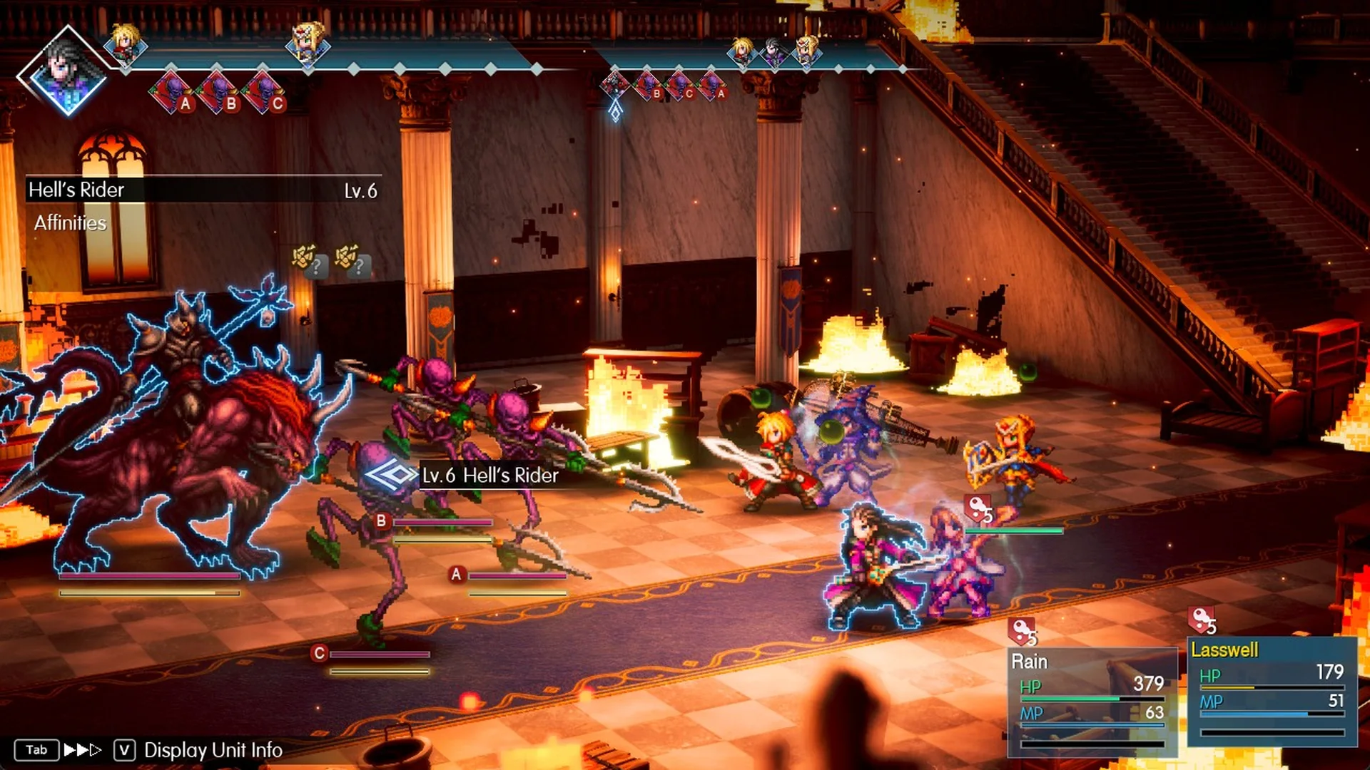 Target info Lv.6 Hell's Rider in the Grandshelt Castle boss fight
