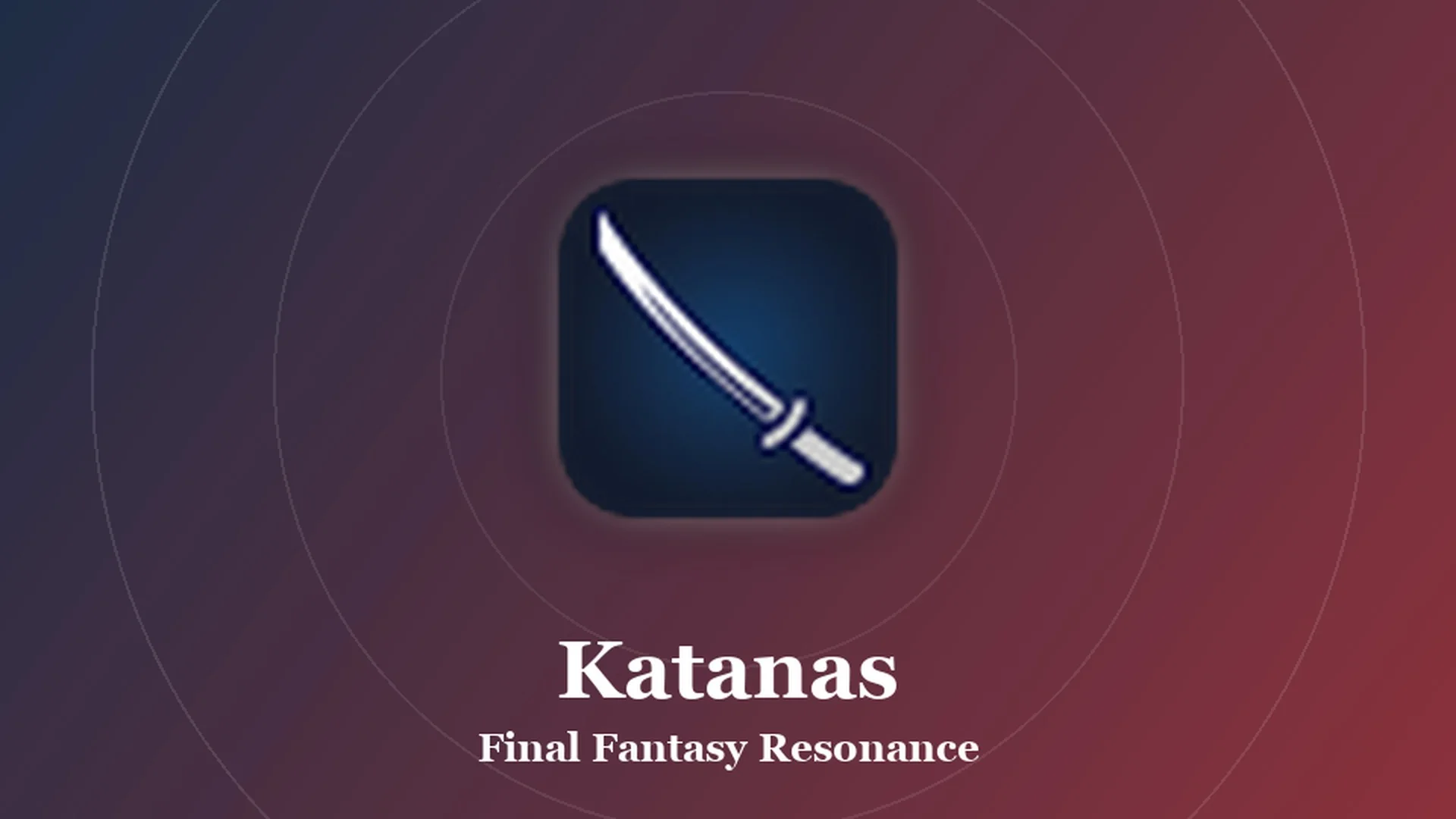 Styled card with the katana icon and the word Katanas