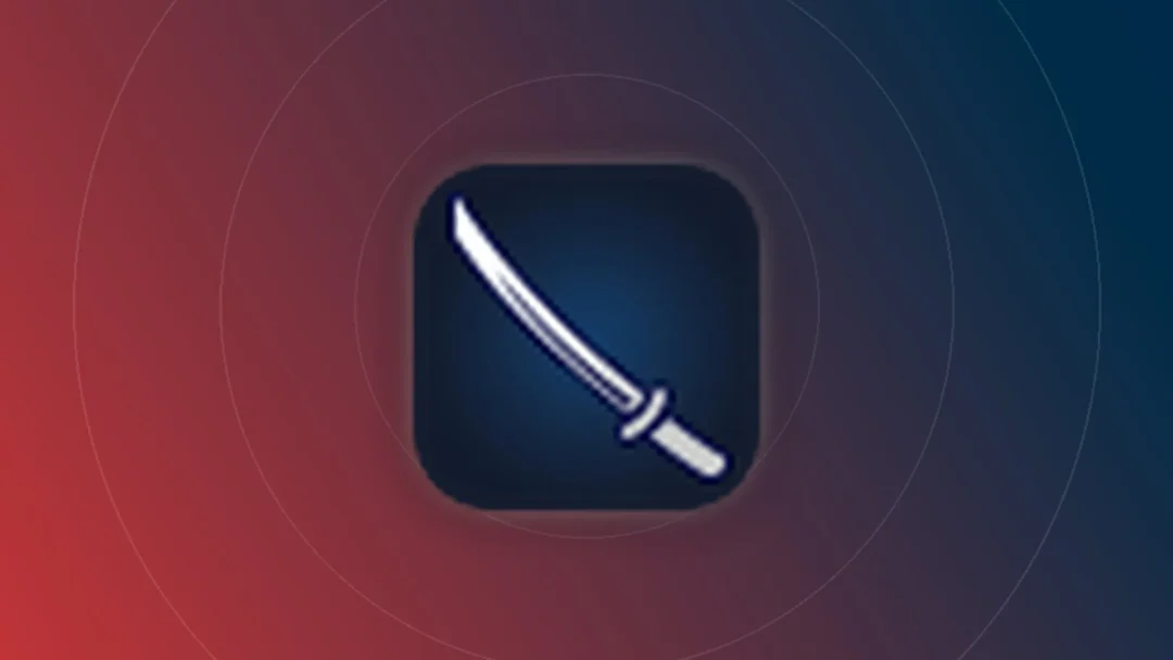 Katanas icon on a gradient background