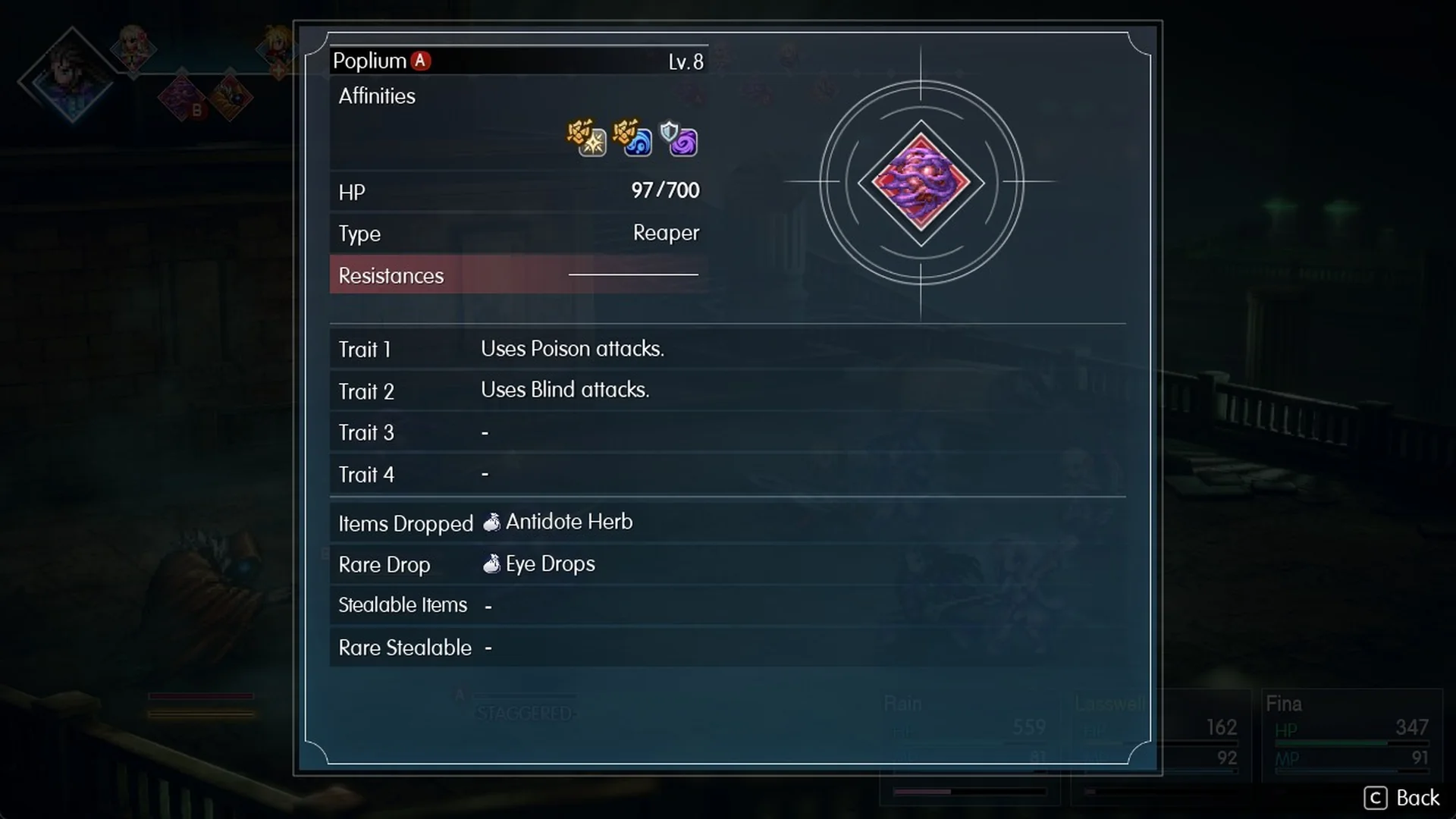 Libra on Poplium Lv.8 Reaper