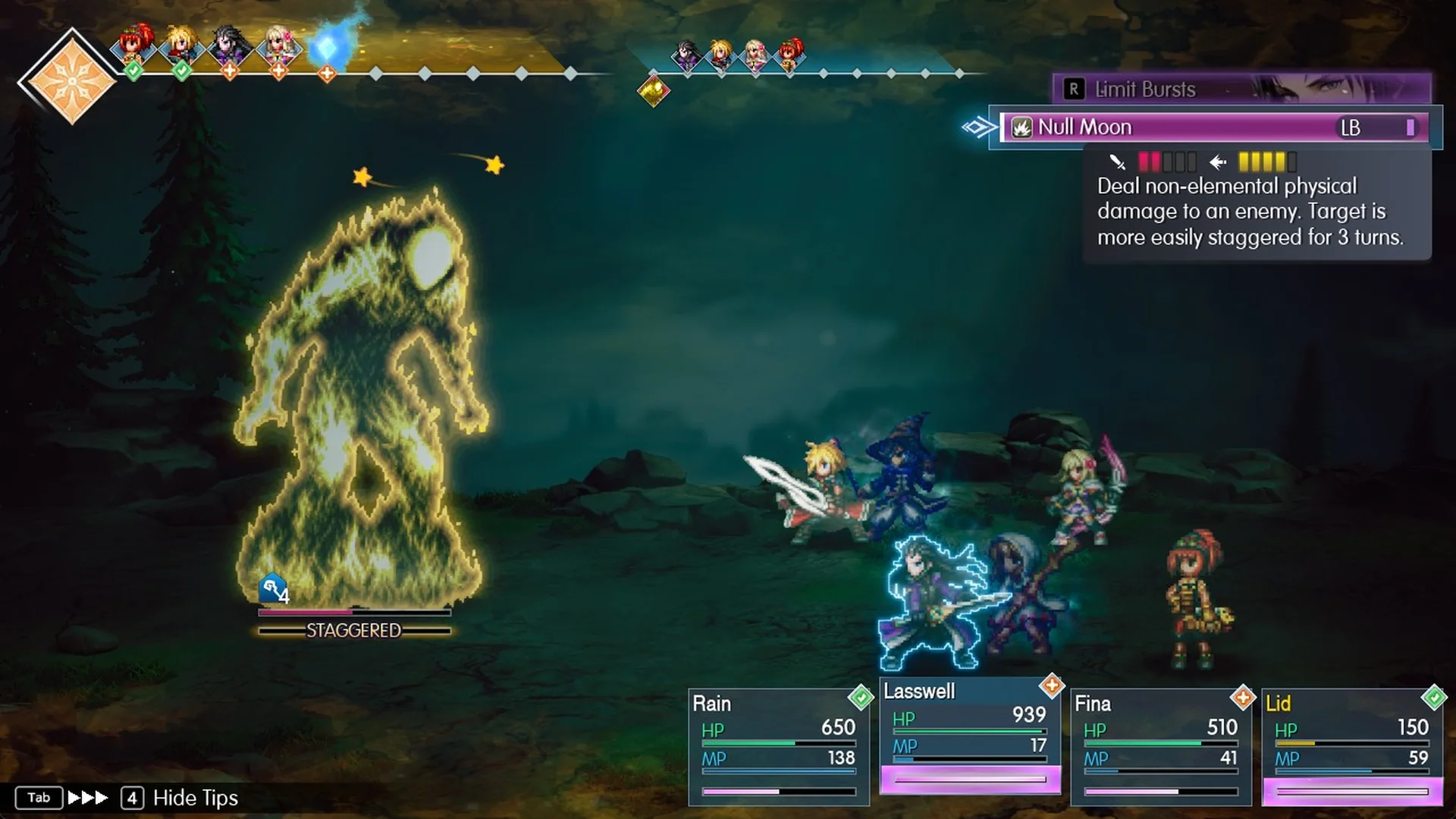 Lasswell's Limit Burst Null Moon tooltip
