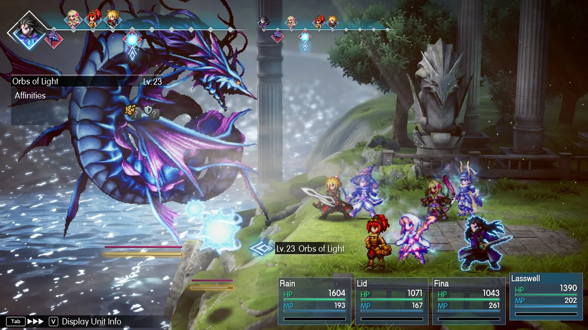 Leviathan battle start with one Orb of Light, Lv 23