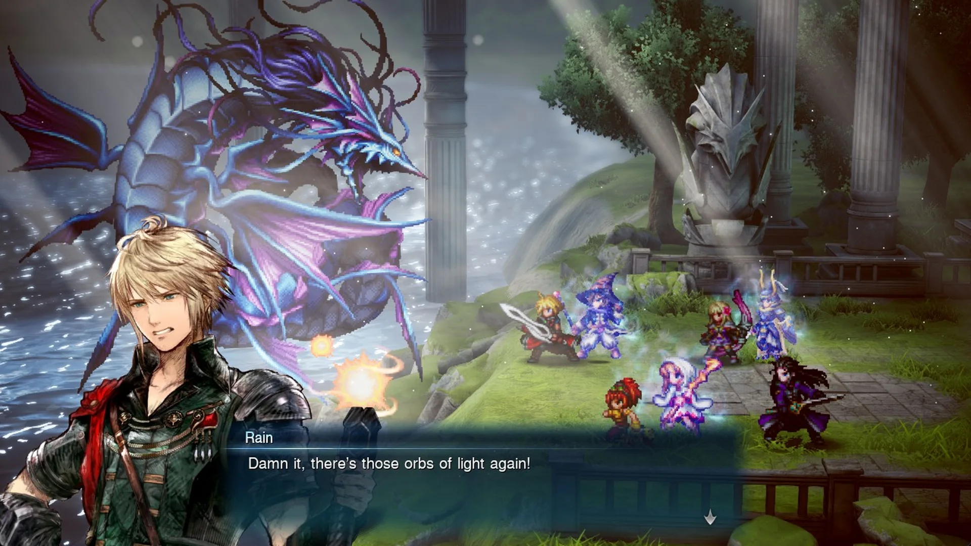 Rain: Damn it, there's those orbs of light again!
