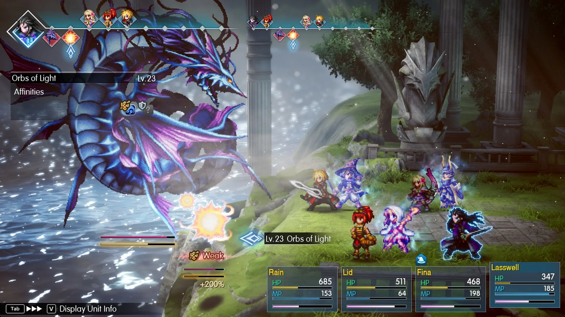 Water Scroll I on the Fire Orb of Light: Weak, +200%
