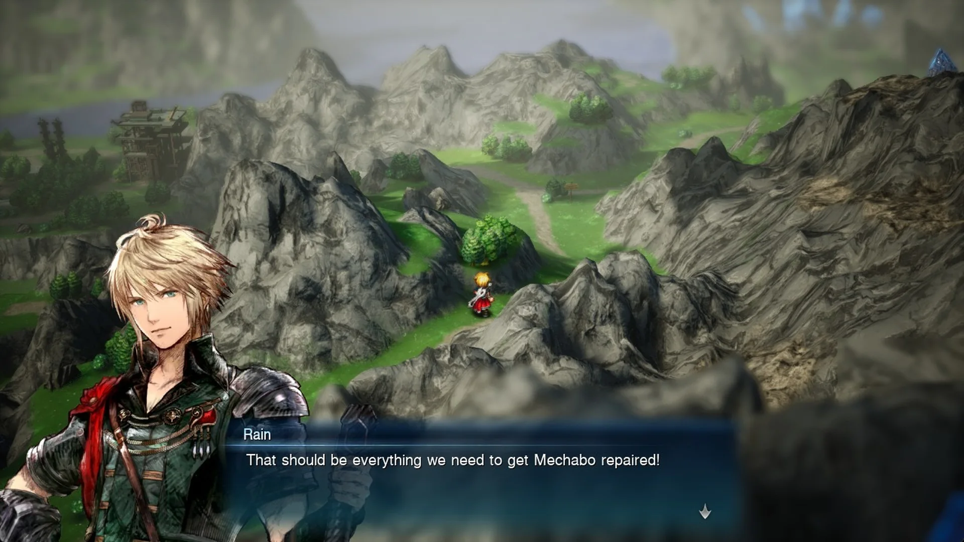 Rain on the World Map: That should be everything we need to get Mechabo repaired!