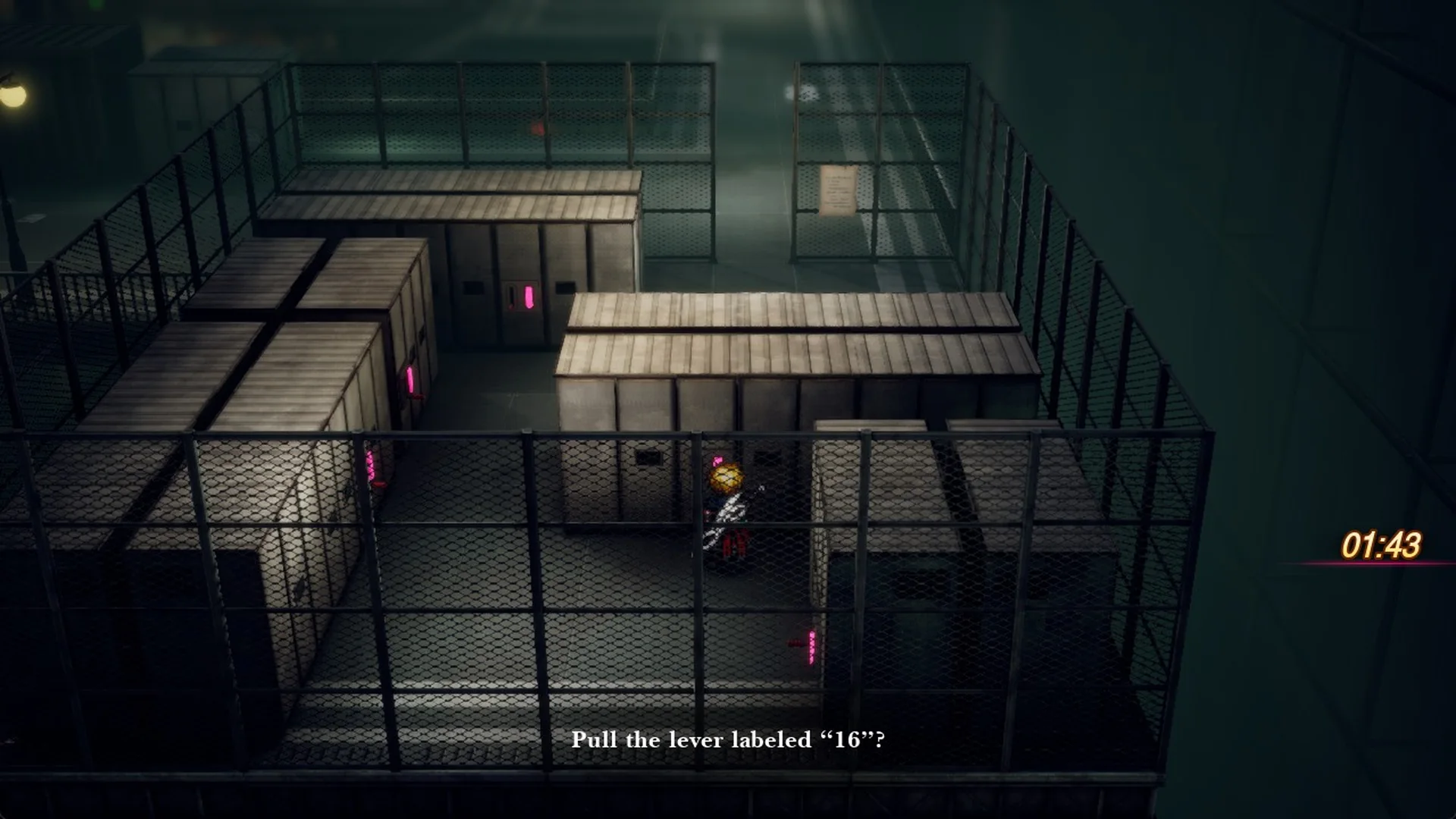 Prompt at the lever: Pull the lever labeled 16?