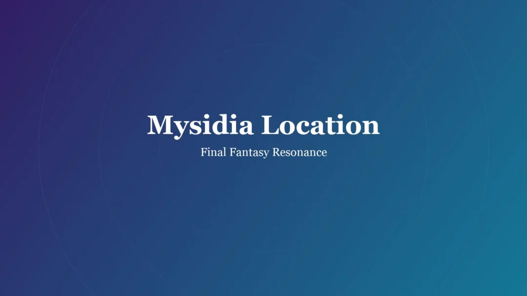 Mysidia location title card for Final Fantasy Resonance