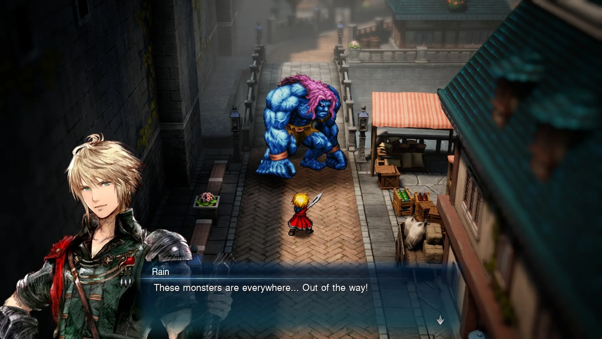 Rain: These monsters are everywhere... Out of the way! with an Ogre Mage