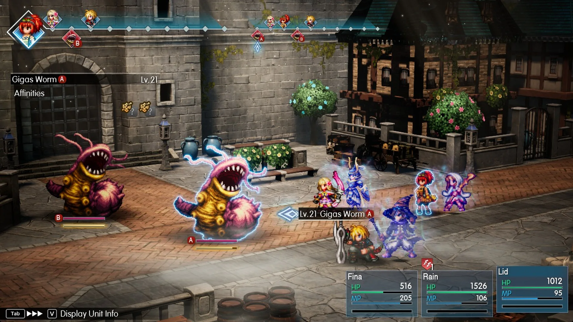Two Lv 21 Gigas Worms in fight 3