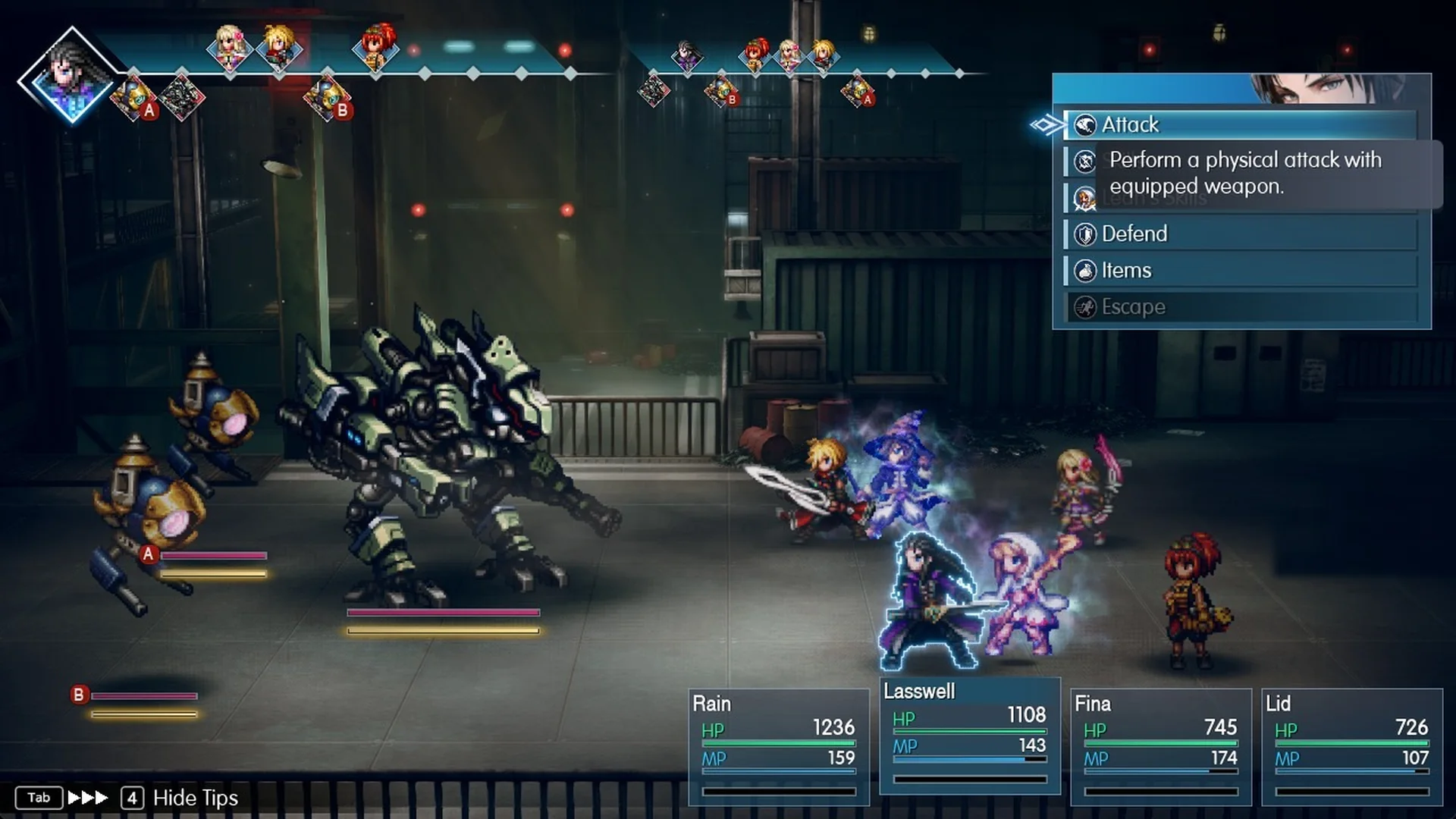 Epimetheus and two Security Eyes at the start of the battle in the Mobliz Shipyard