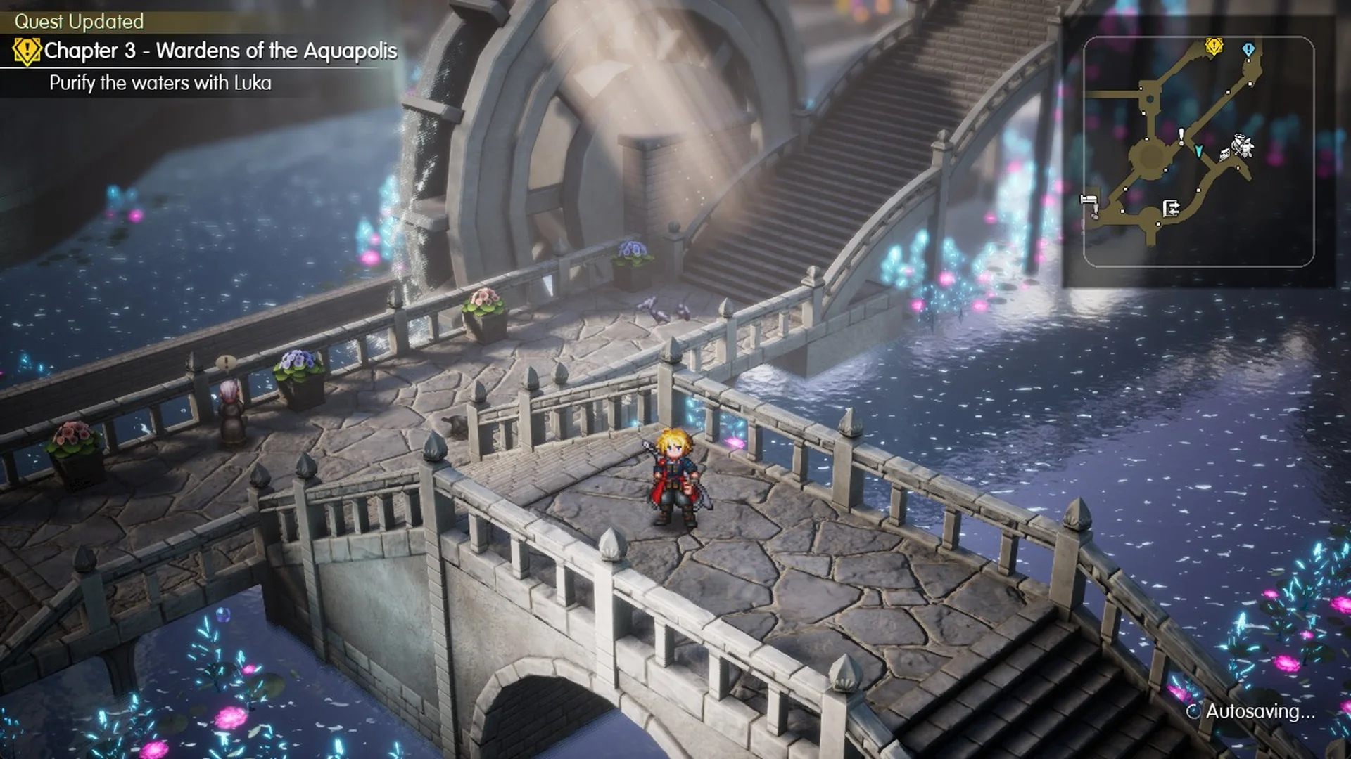 Quest Updated and Autosaving after the first purify spot on the bridge