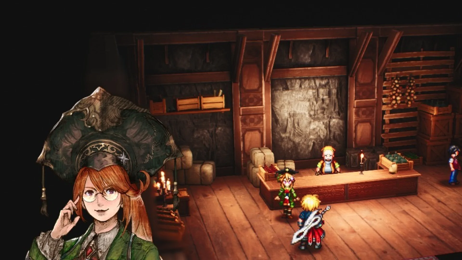 Chloe in the Felicitas item shop, the giver of the side quest Secrets Unearthed